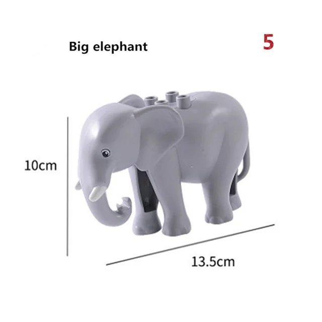 Big Size Animals Whale Crocodile seal deer Panda Enlightenment Aminal Toys For Children Kids Compatible Big Size For Kids Gifts 3