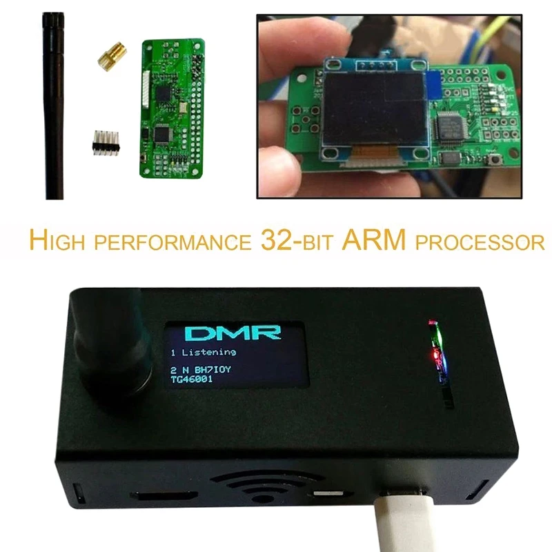 

Jumbospot MMDVM Hotspot Support P25 DMR YSF + for Raspberry Pi +OLED +Antenna + Black Case +16G TF Card READY TO QSO