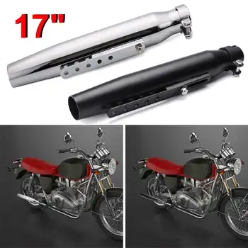 

Universal 420mm Motorcycle Retro Cafe Racer Exhaust Muffler Pipe Vintage Exhaust Tip Tail Tube Silencer For Honda/Yamaha/Suzuki