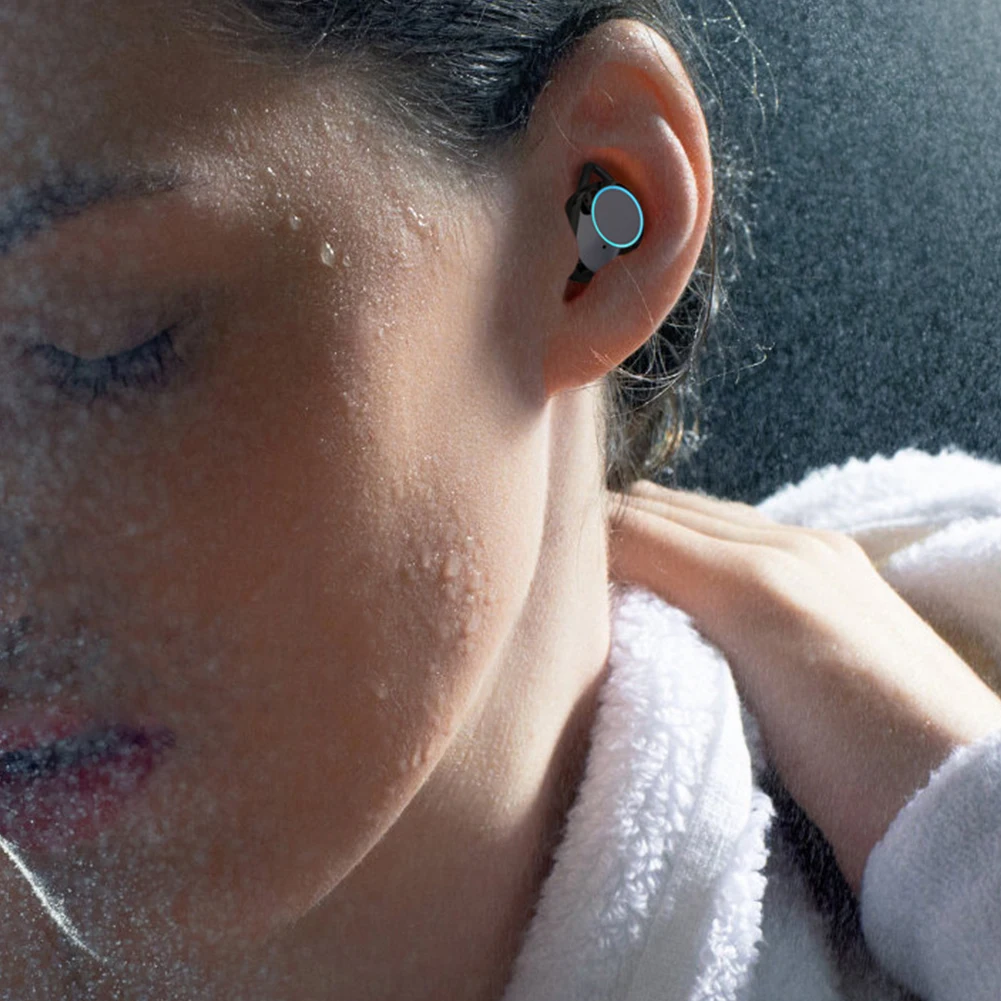 Цифровой дисплей Bluetooth наушники водонепроницаемый беспроводной стерео внешний аккумулятор музыка Автоматическое Сопряжение эргономичный шумоподавление сабвуфер