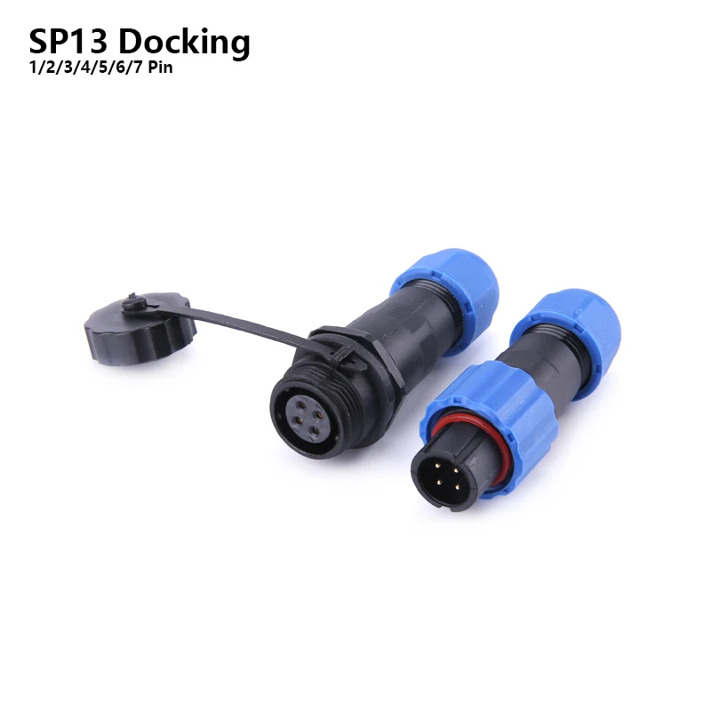 

SP13 IP68 Waterproof Plug Socket 1/2/3/4/5/6/7/9P Docking Aviation Connector Panel Mount Wire Cable Connector Aviation Plug