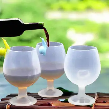

Portable Silicone Wine Cup Wine Glass Wine Cup #EW