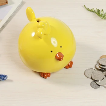

ute Super Cute Chicken Piggy Bank Piggy Bank Office Home Decoration Cash Coin Piggy Bank Children's Toys Decorative Piggy Bank