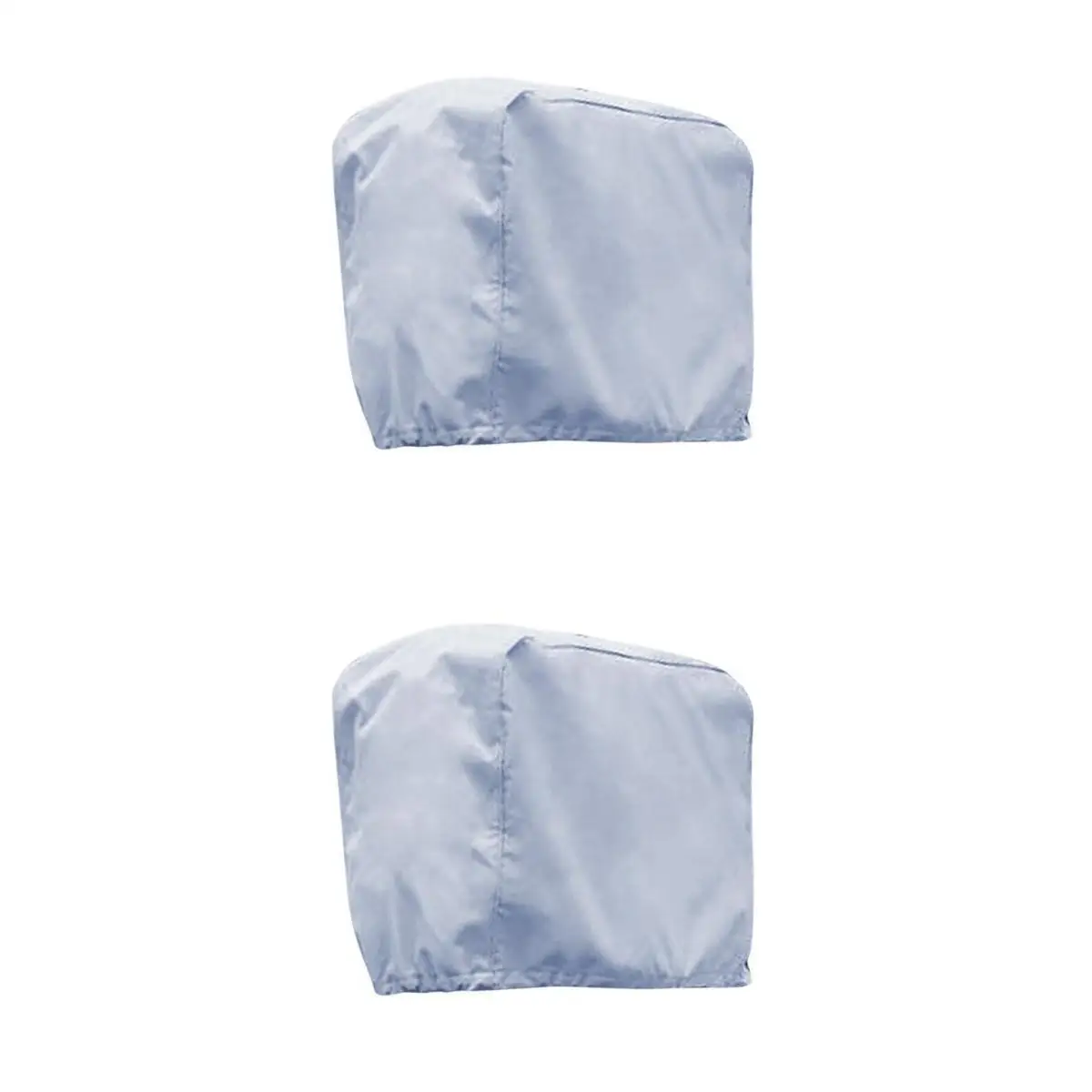2pcs Grey Waterproof Trailerable Outboard Motor Hood Cover for Boats Engines 30-90 / 70-150 Horsepower