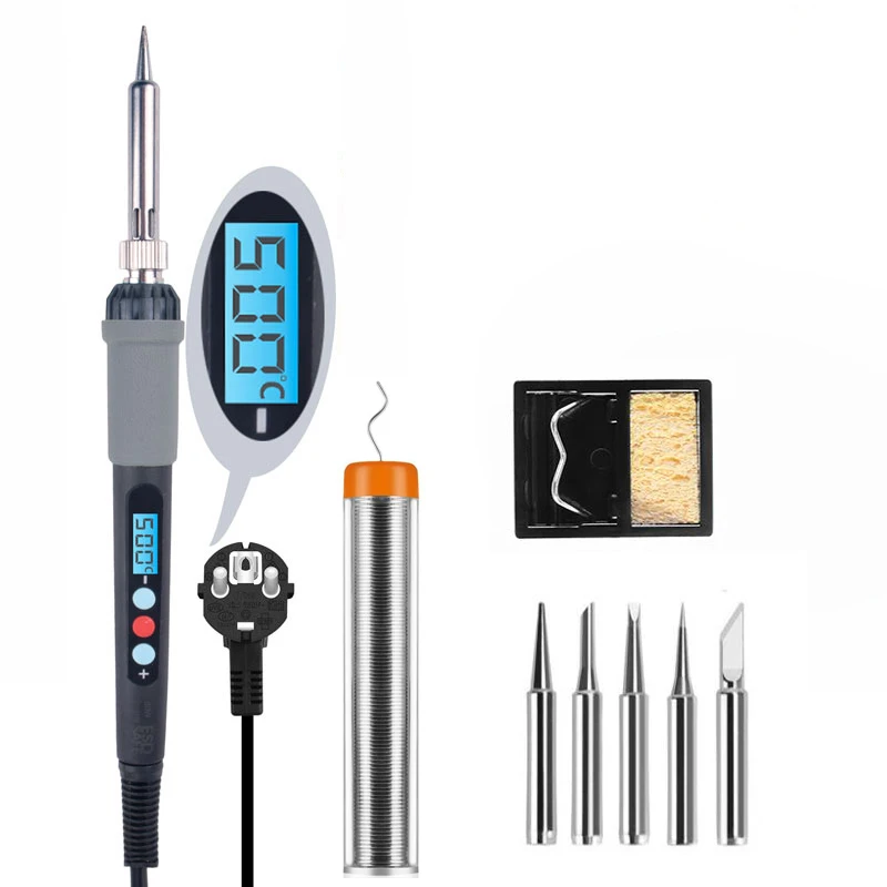 60W/90W Electric Soldering iron Set 110V 220V Adjustable Temperature Soldering Iron kit Welding Solder iron rework station Tools