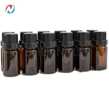 

Sheenirs 10pc 10ml Empty Essential Oils Amber vials Bottle with Orifice Reducer tamper proof cap DIY Perfume Aromatherapy Bottle