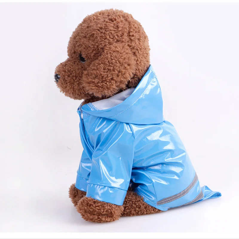 C3-Pet дождевик для улицы, для щенков, S-XL, с капюшоном, водонепроницаемые куртки, модный полиуретановый дождевик для собак, одежда для кошек, одежда