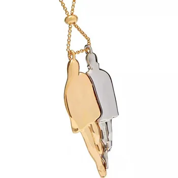 

Figure Gold And White Gold brass metal plated necklace clavicle chain Choker collares collar kupe collier grunge egirl colar