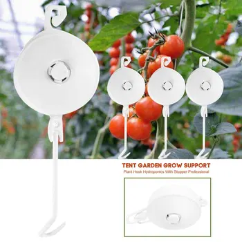 

10pcs Professional Plant Hook Planting Tool Transparent Rope With Stopper Grow Support Hydroponics Height Adjustable Tent Garden