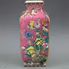Qing Dynasty Qianlong Enamel Painted Gold Flowers And Birds Square Vase Home Furnishings Antique Porcelain Collection 2