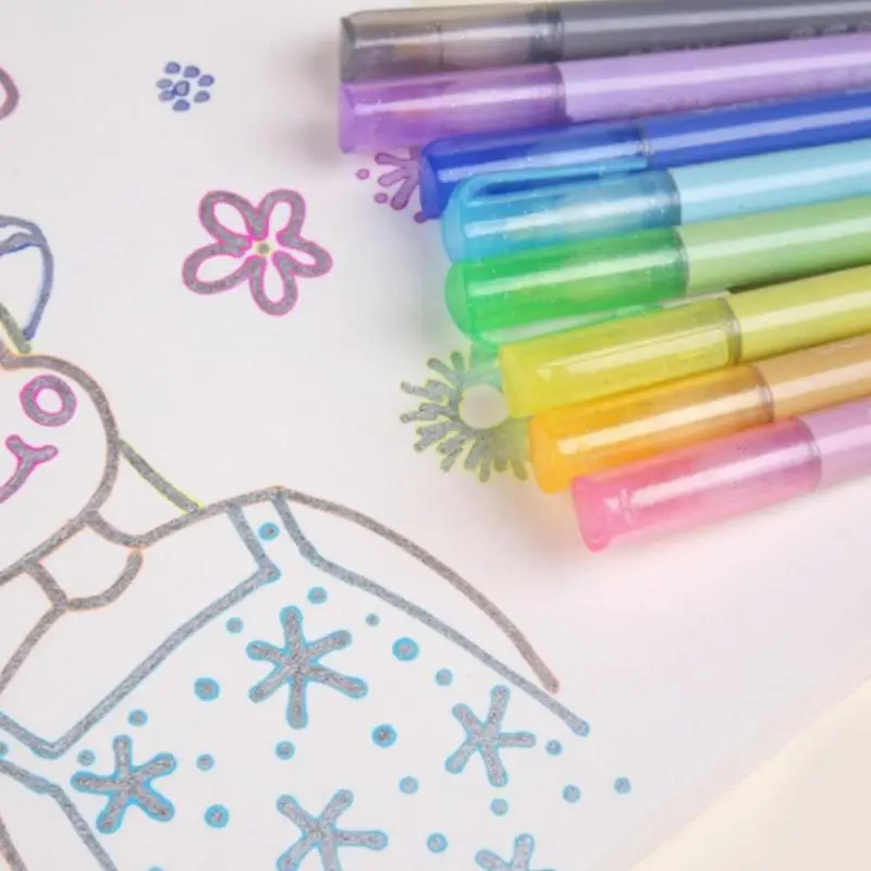 8 цветов, двойная линия, ручка-хайлайтер, флуоресцентная, многоцветная, ручная ручка, офисная, для заметок, конфет, для студентов, школьников, канцелярские принадлежности, маркер X2H5