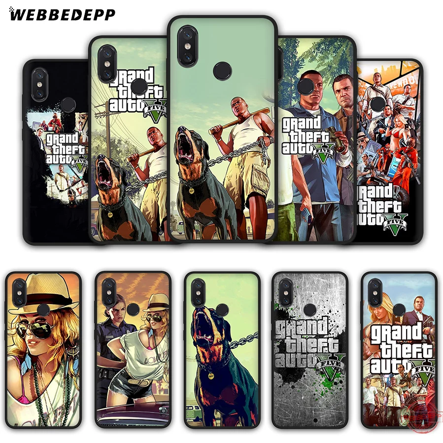WEBBEDEPP Grand Theft Auto GTA V Soft Case for Xiaomi Mi A3 9 9T 10 Lite CC9E Max 3 Redmi 7A K20 Pro K30 X2 | Мобильные телефоны и