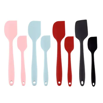 

Silicone cream scraper high temperature butter blade one-piece cake cream blender knife baking tool. Silicone Rubber