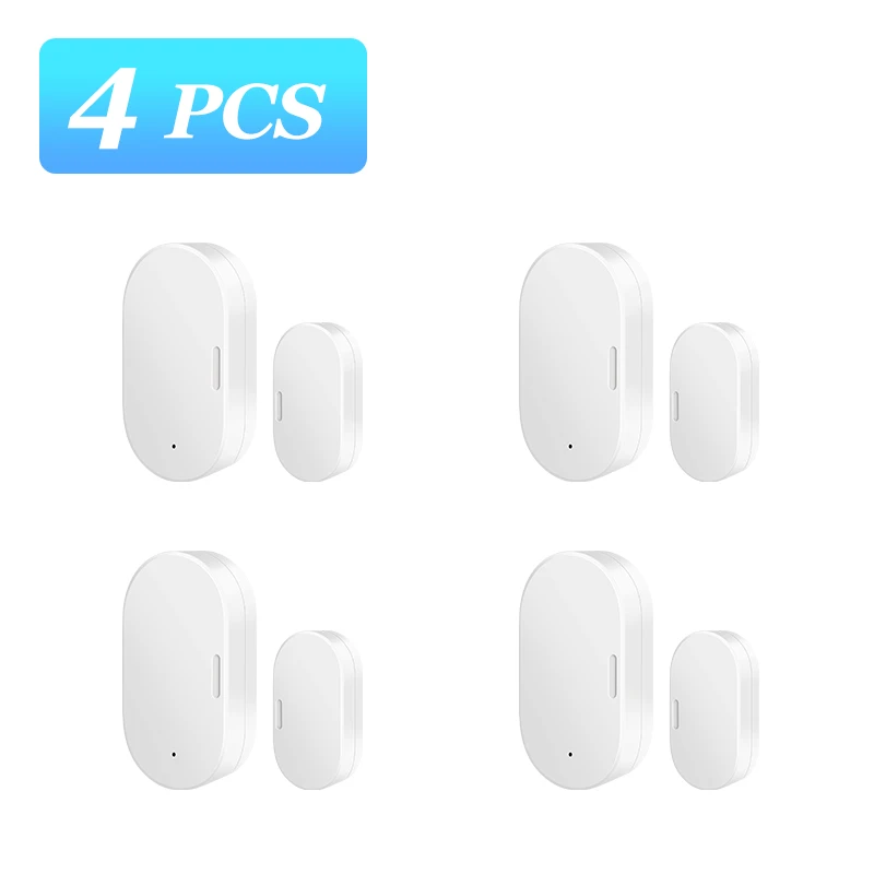 1/5/8pcs Tuya Zigbee Smart Door Window Sensor APP Remote Real-time Monitor Home Automation for Alexa Google Home,Anti-theft 