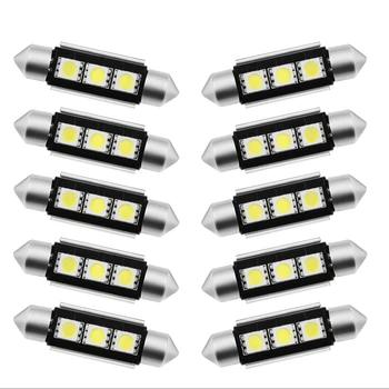 

10x Festoon Led 31mm 36mm 39mm 41mm c5w 3 smd 5050 Led Can Car Bus Interior Roof Light Reading Festoon Canbus Lamp Free Error