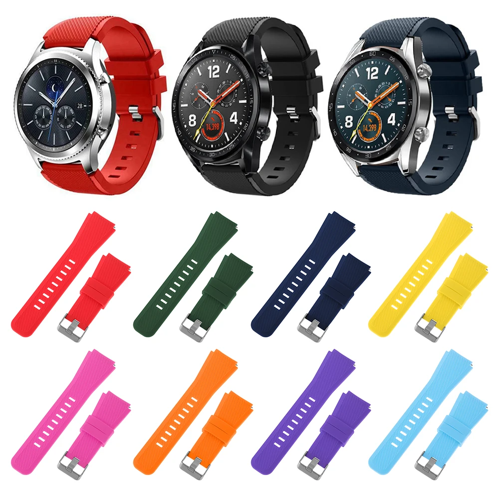 1 шт., классические яркие силиконовые часы, ремешок, спортивные сменные часы, браслет, ремешок для huawei Watch GT/GT2, умные аксессуары