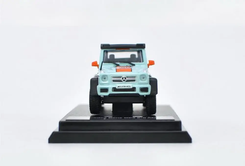 1/64 масштаб Mercedes Benz G63 6X6 AMG Галф версия литья под давлением модель автомобиля коллекция