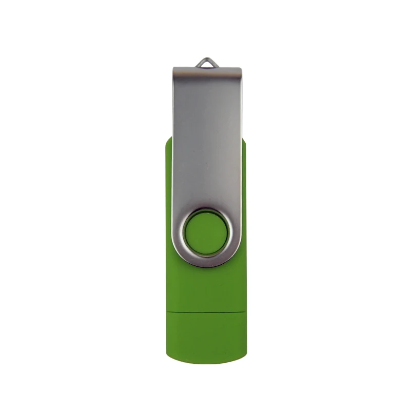Green USB 2.0 Вращающийся флеш-накопитель USB OTG 2,0 флеш-накопитель 32G 16G 8G 4G флеш-накопитель Memoria USB Android OTG флеш-накопитель с индивидуальным логотипом подарок бизнес - Цвет: Green USB 2.0