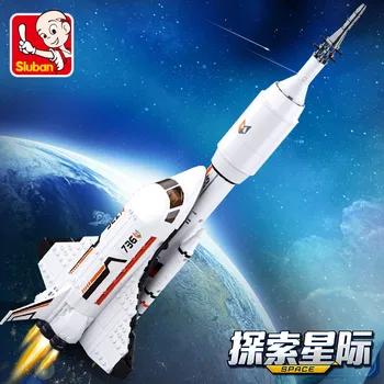

Space Rocket Spaceship Space Shuttle Ship Figures Model Brinquedos Building Blocks Sets Bricks Educational Kids Toys