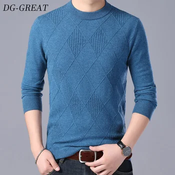 

Winter Sweater Men Wool Knitwear Men O-neck Long Sleeve Slim Warm Sweaters Three Colors Pulllvers Knitwear Outerwear Men Clothes
