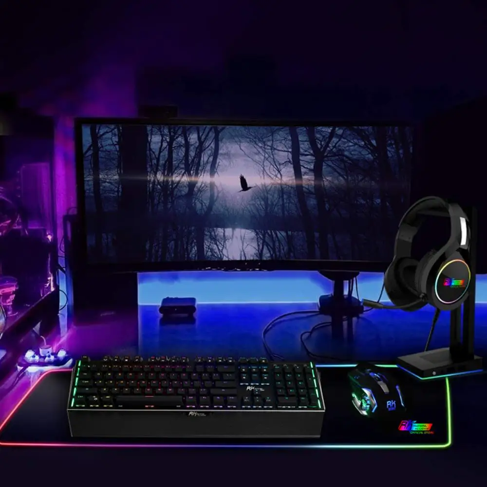 Teclas com Fio Mecânico do Jogo de Rk950 Teclado Teclados Anti-ghosting Escritório Interruptor Marrom Tkl Real Kludge Rgb 104 - Imagem 6