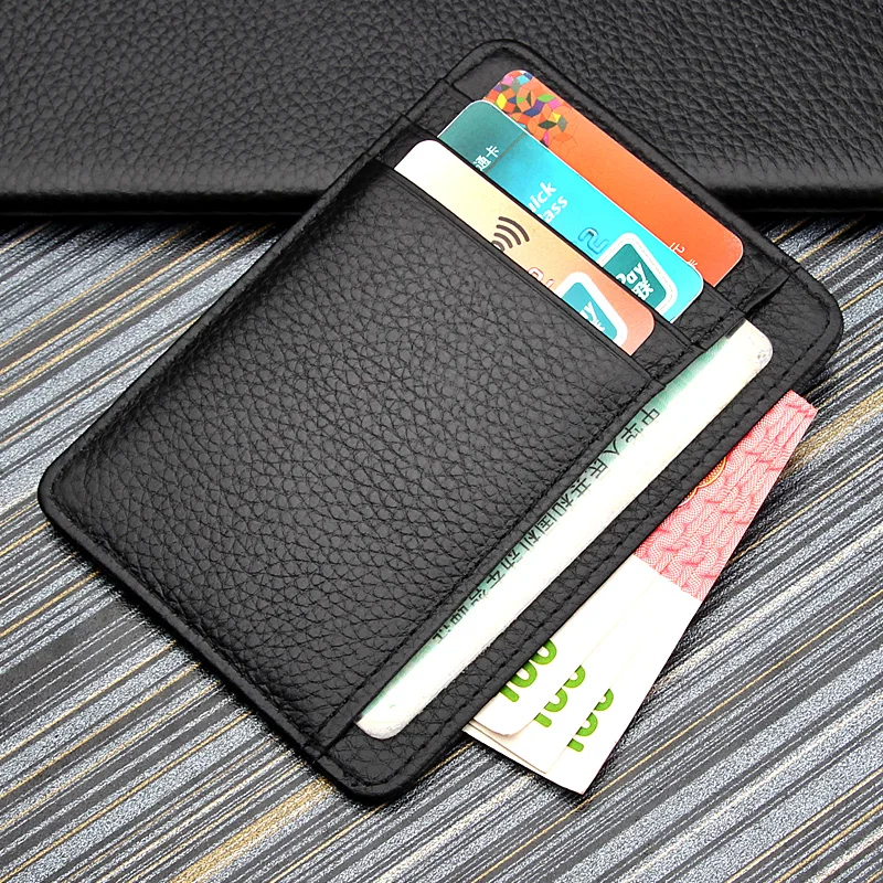Card case male leather small and thin card case women exquisite high