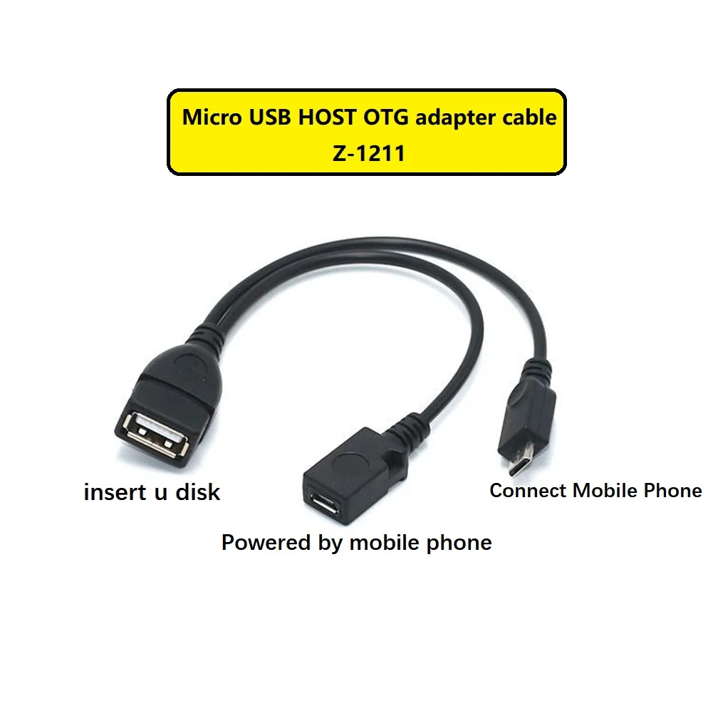 Etmakit 2 In 1 OTG Adapter Micro USB Host Power Y Splitter USB to micro 5 Pin Male Female Cable For Android Phone otg adapter