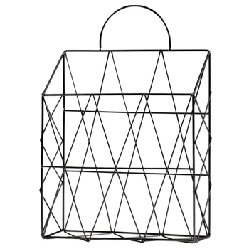 

azine Holder Hanging Wall Mounted Newspaper Periodical Book Document File Organizer Basket Metal Shelf Storage Container Disp