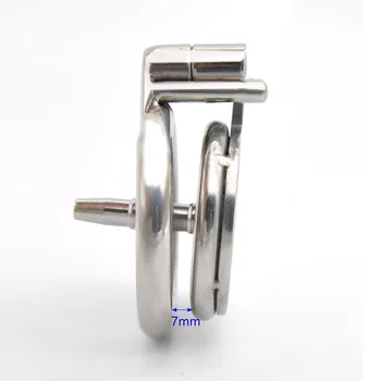 CHASTE BIRD Super Small Stainless Steel Male Cock Penis Trumpet Cage Chastity Device Anti-Off Ring Urethral Catheter V4 Lock 4