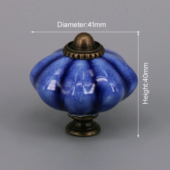 One Piece Vintage Ceramic Door Knobs for Cabinet Drawer, Closet Cupboard Wardrobe  furniture door  Pull Handle CHK01