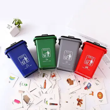 

Education Early Learning Toys Set Kindergarten Children Trash Cans Home Kids Garbage Classification Cards Game Teaching Gifts