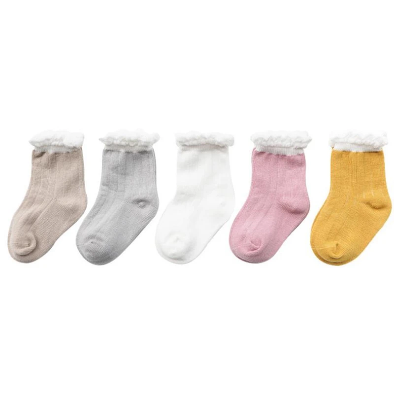 

5 Pairs/lot Infant Baby Socks Autumn Cute Cotton Baby Socks for Girls Newborn Girls Toddler Socks Baby Clothes Accessories