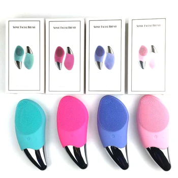 

2020 NEW Silicone Face Cleansing Brush Mini Electric Massage Waterproof Facial Cleansing Tool Soft Deep Face Pore Cleanser Brush