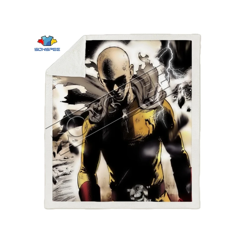 Аниме One PUNCH-MAN, Супермен, диван для путешествий, молодежное постельное белье, набивное одеяло с рисунком, покрывало для мальчиков и девочек, одеяло для путешествий - Color: 18