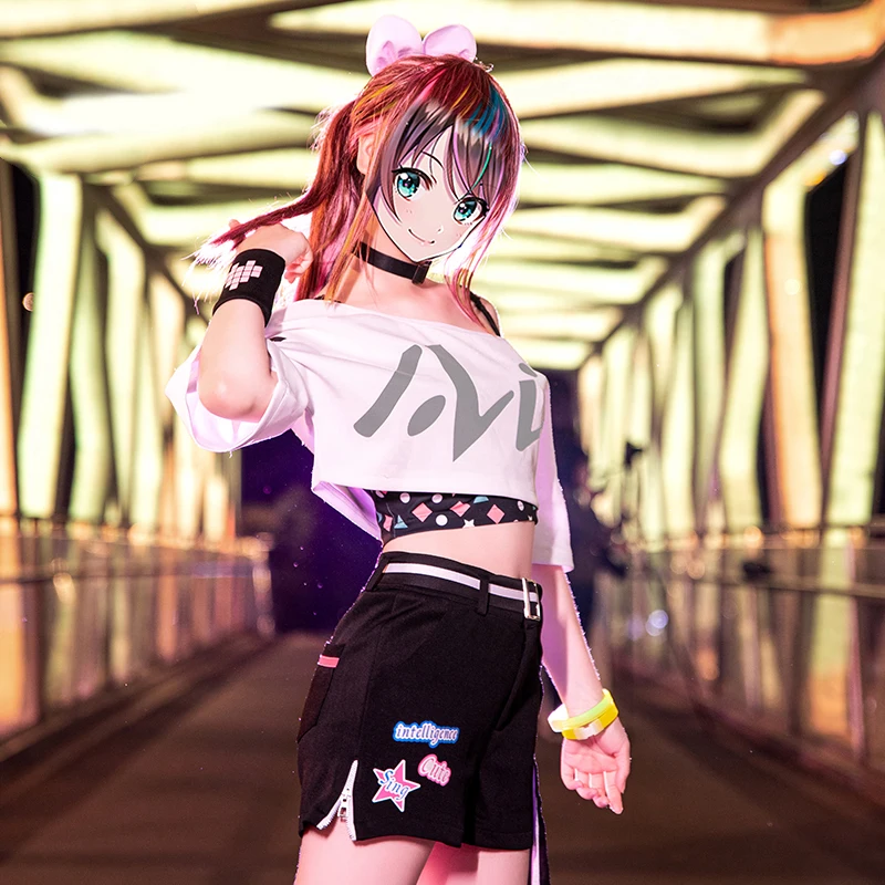Костюм для косплея Kizuna AI костюм Hello World 1-го живого костюма A.I.Channel Cosplay Ai-chan набор