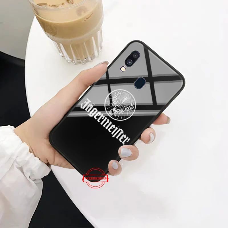 Стеклянный чехол Jagermeister с логотипом для Samsung S7 Edge S8 S9 S10 Plus A10 A20 A30 A40 A50 A60 A70 Note 8 9