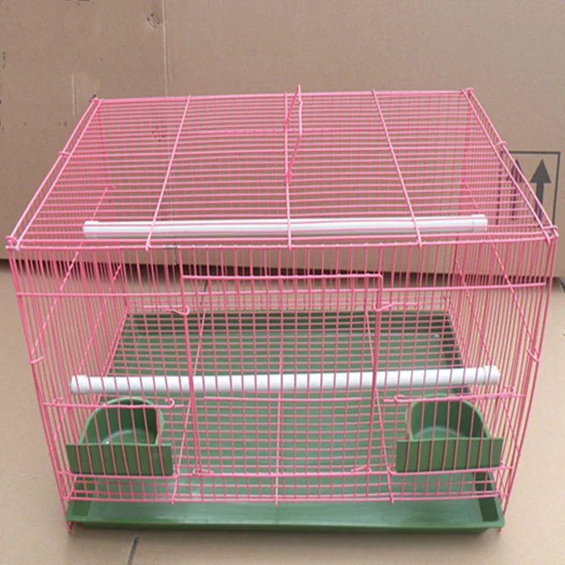 1PCS 40x30x30cm Foldable parrot Canaries viewing breeding antirust metal pet bird cage nest decoration feeder play stand