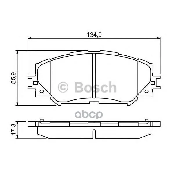 Колодки Тормозные Дисковые Toyota Auris 1.4-1.6 07-/Corolla 1.4 07-/Rav 4 06- Передние Bosch арт. 0986494240