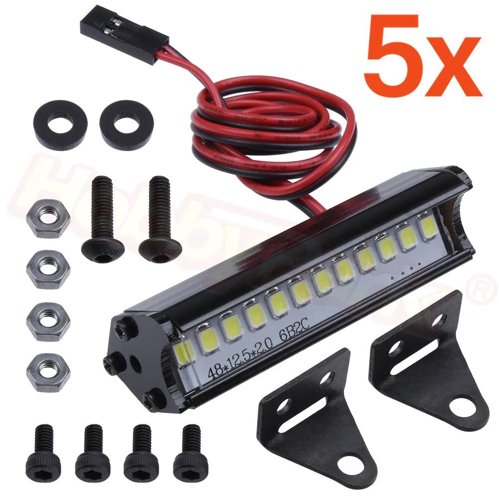 

5Sets RC Rock Crawler Truck LED Light Bar Simulation for Traxxas Trx-4 Trx4 Axial SCX10 90046 D90 Tamiya CC01 KM2 Model Car