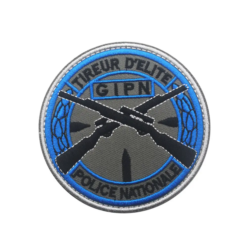 GIPN GlGN жандармерия национальная французская полиция спецназ патчи французский спецназ GIPN RAID POLIZEI BRI нашивка значок - Цвет: GIPN