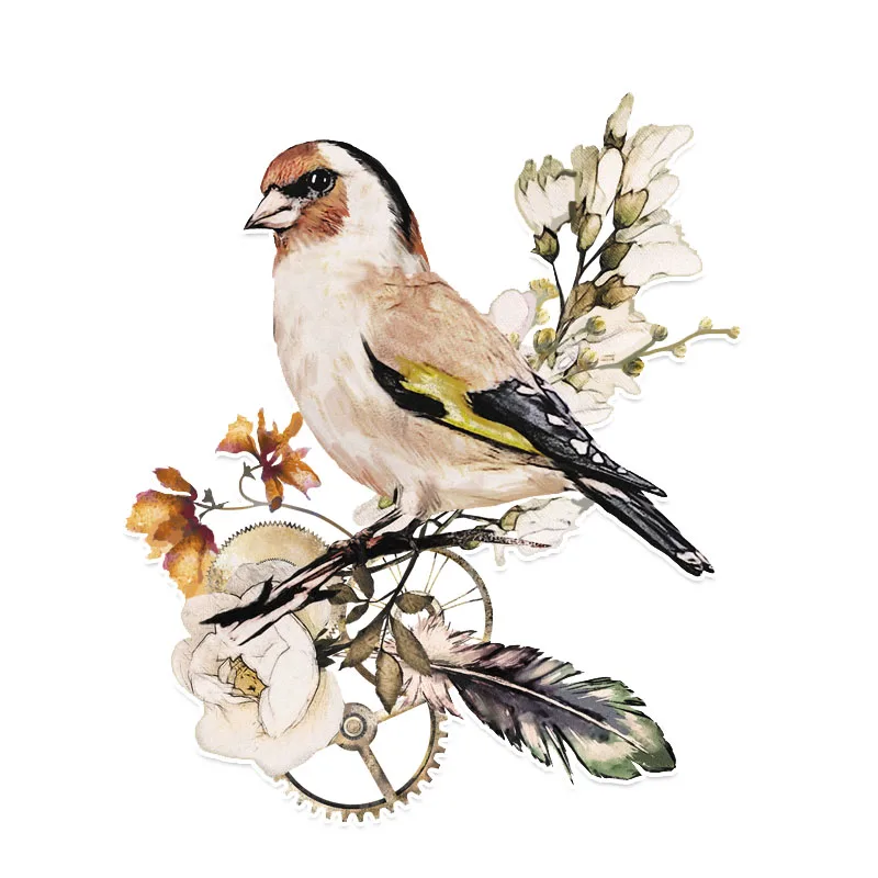 

Beautiful Retro Birds Sparrow Decor Car Sticker Bumper Car Window Colored Personalized Vinyl Cover Scratches Waterproof PVC