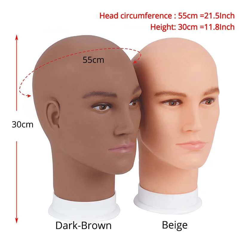 New Bald Afro Mannequin Head Without Hair For Making Wigs Hair