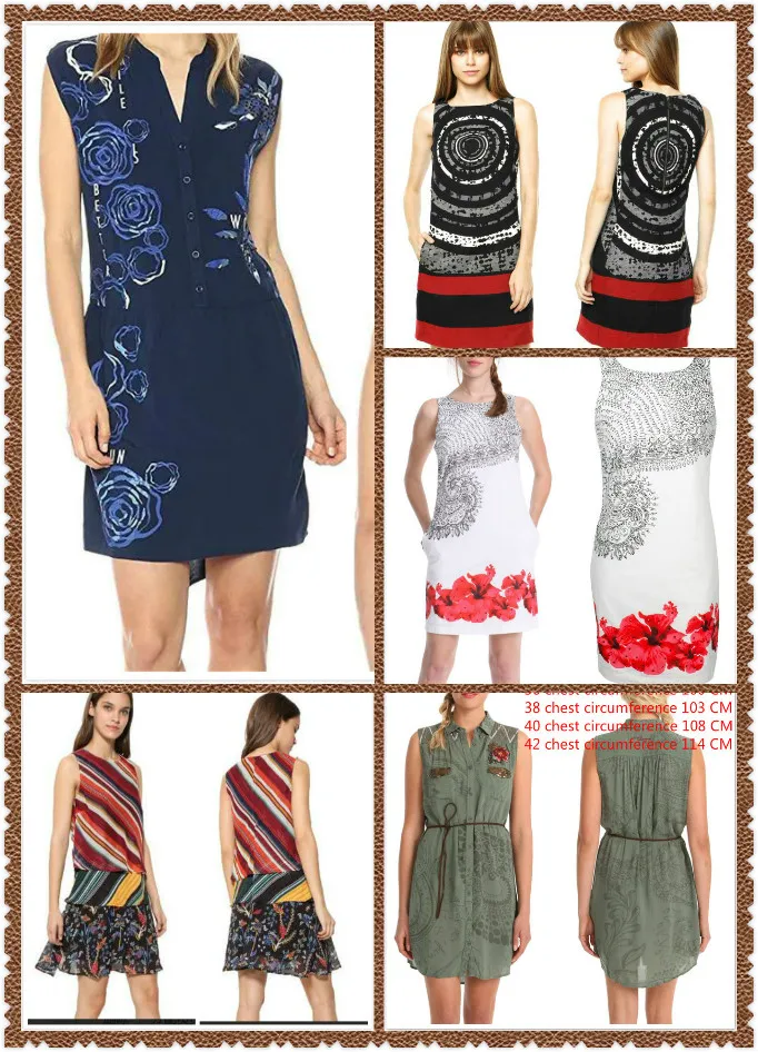 

Spain DEG new cotton and hemp breathable sleeveless dress Multiple styles