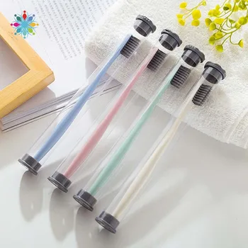 

Bamboo Charcoal Toothbrush Travel Small Head Toothbrush + Toothbrush Case Tls