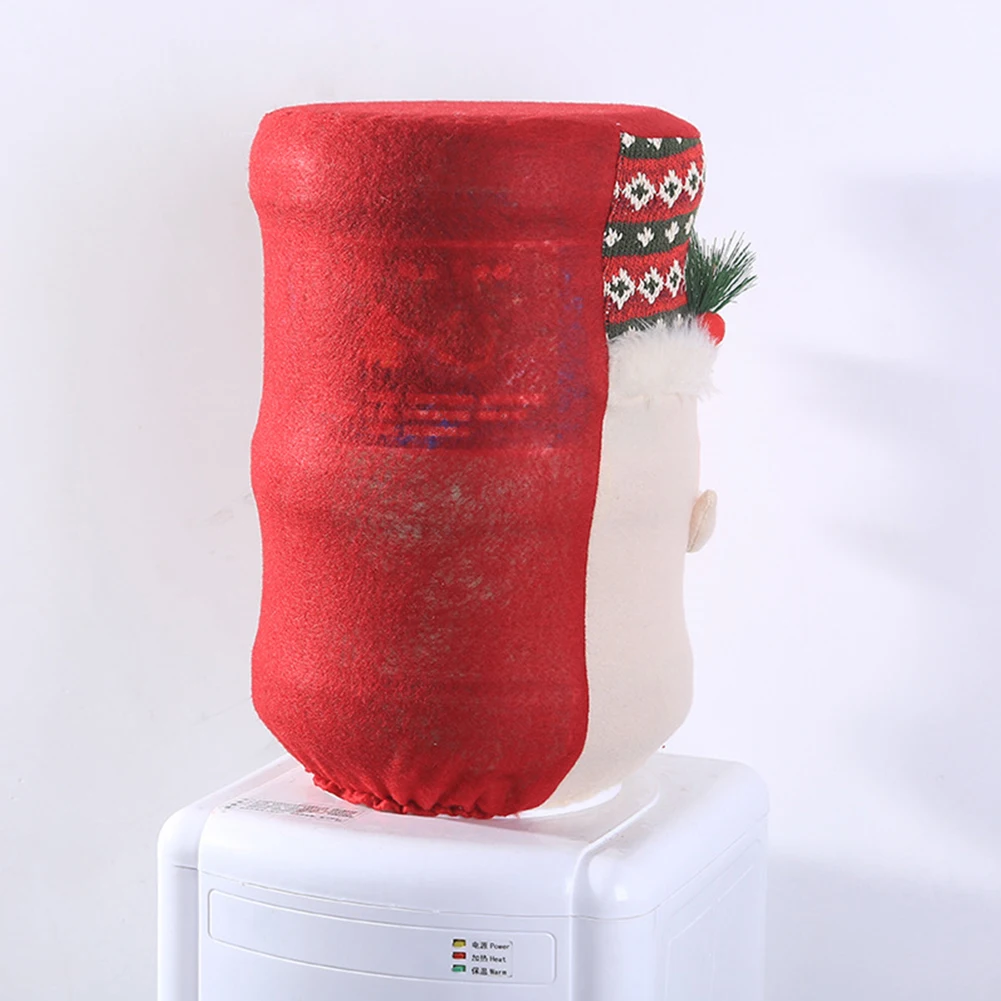 Hot Christmas Elk Snowman Water Dispenser Container Bottle Dust Cover Xmas Decor