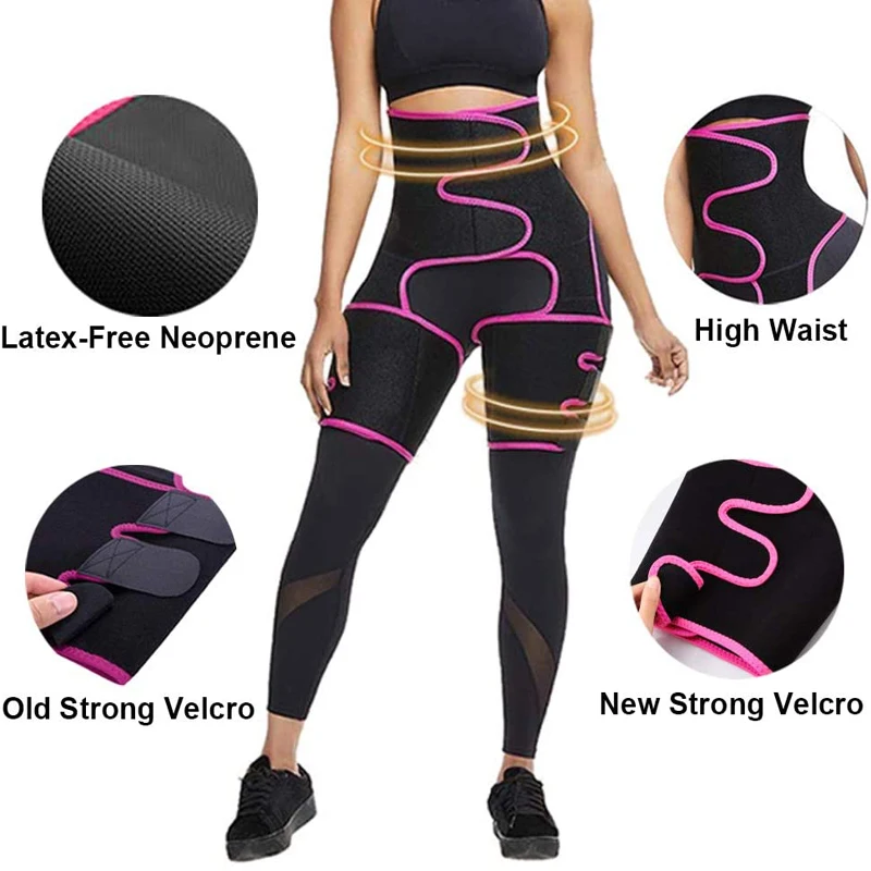 Neoprene Sweat Slim Thigh Trimmer Waist Trainer Leg Shapers Slender Slimming Belt Shapewear Muscles Band Weight