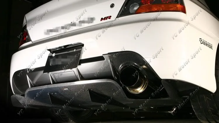 2006-2007 Mitsubishi Lancer Evolution 9  JDM Rear Bumper Varis Style Exhaust Heatshield CF (5)