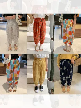 

2020 Wholesale Baby Girls Printed Pants Summer Kids Girls Pants 2-7 Years