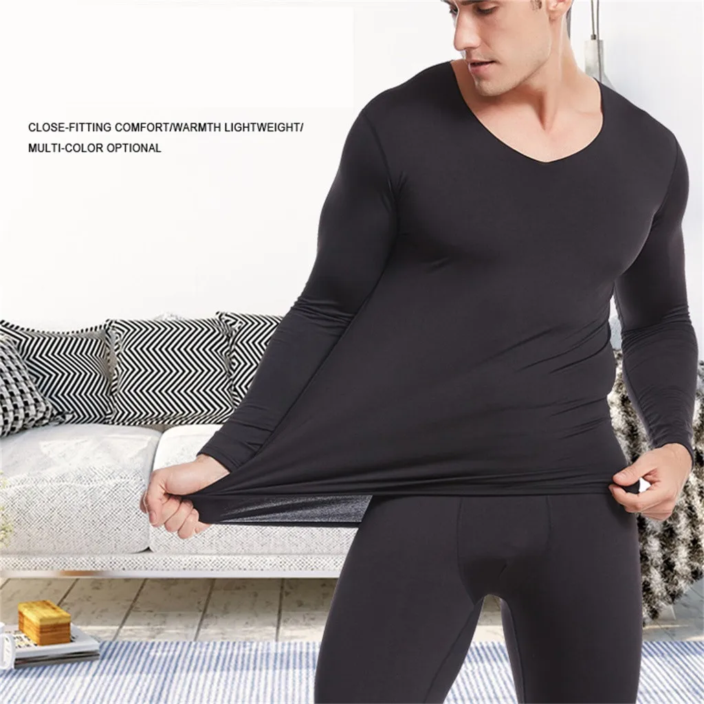 2pcs/Set Men Thermal Underwear Set For Male Cotton Winter Long Johns Keep Warm Suit Inner Wear Merino Clothing thermo Plus Size