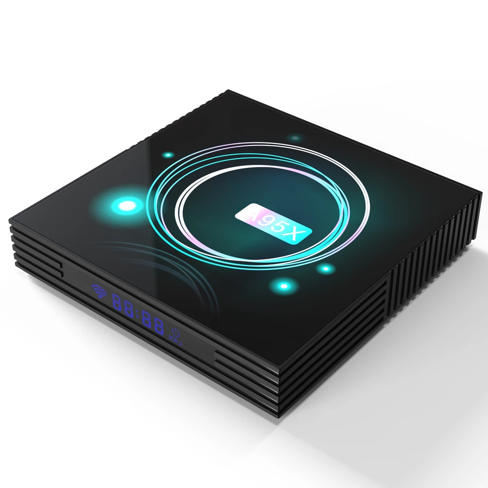 YITESIKAI A95X F3 Slim Smart TV Box Android 9.0 Amlogic S905X3 4GB 64GB Plex 8k Media player 2.4G/5G Wifi 100M BT Set Top Box